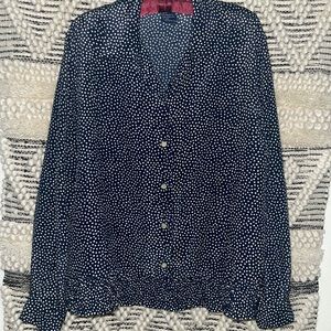 Jennifer Moore Polka-dot Button down blouse